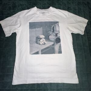 Star Wars Mens Short Sleeve Graphic Tee Shirt Small (S) White Stormtrooper Funny